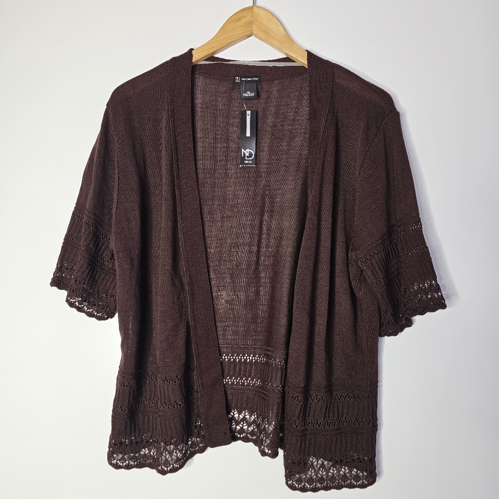 New Direction Knit Lace Cardigan XL New